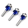 3PCS 6mm 8mm 1/4\Shank Z4 Corner Round Router Bit R1 R2 R3 Trim Edging Woodworking Mill Classical Cutter Bit