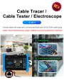 Testador de cabo coaxial de rede NetMaster MT6810 OTDR com localizador de falhas de fibra óptica. Localize com eficiência interrupções e obstruções de cabos.