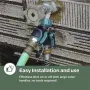 3/4\ 2-Way Hose Splitter Heavy Duty Zinc Alloy with TPR Coating Universal Thread Dual Shut-off Valve Garden Faucet Connector