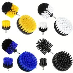 3PCS Drill Brush Set Power Scrubber Wash Cleaning Brushes Tool Kit Clean All Purpose Drill Brush For Grout Floor Tub Shower Tile Bathroom Kitchen Surface