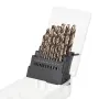 Drillpro M35 Cobalt Drill Bit Set HSS-Co Jobber Length Twist Drill Bits with Plastic Case for Stainless Steel Wood Metal Drilling