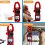 TS-18D Digital Clamp Meter True RMS 6000 Counts Multimeter Voltage Tester Auto-ranging Measures AC/DC Current Voltage Temperature Capacitance Resistance Diodes Continuity