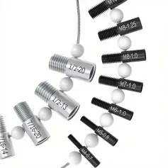 Nut & Bolt Thread Checker Inch & Metric 26 Male/Female Gauges Stainless Steel 14 Inch & 12 Metric Thread Checker