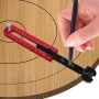 Compasso de desenho para marcenaria, ferramenta de desenho circular, riscador circular de ponto fixo, medidor de marcação redondo ajustável métrico/em polegadas