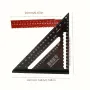 New Woodworking Triangle Ruler Foldable Fixed with Magnet Adjustable Angle 7 Inch 12 Inch Aluminum Alloy Triangle Ruler