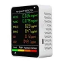 6 In 1 PM2.5 PM10 HCHO TVOC CO CO2 Monitor Multifunctional Air Quality Tester for Home Office Hotel