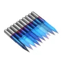 Drillpro 10 adet 0.1/0.2/0.3mm 25 Derece Gravür Ucu Mavi NANO Kaplamalı Karbür Düz Tabanlı PCB Gravür Ucu CNC Yönlendirici Aracı