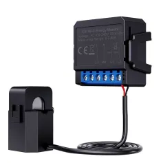 Tuya WiFi Energy Monitoring Meter with Real-Time Power Consumption Statistics User-Defined Power Settings Easy Installation for Intelligent Energy Management System
