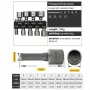 14 Piece Set/9 Piece Set Non-magnetic Combination Socket Set Electric Hexagon Screwdriver Head Screw Insert Pneumatic Screwdriver Socket Head