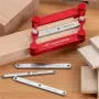 Imperial Metric Self-centering Doweling Jig Drill Guide Hole Punch Locator Precision Woodworking Tool