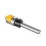 6MM 6.35mm 1/4 Inch Shank 90 Degree V Shape Router Bit 1/2 Inch 12.7mm Cutting Diameters Carbide CNC Engraving V Router Bit for Signmaking / Lettering / Woodworking Door Carving