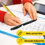 9-in-1 Multi-Tool Stylus Pen LED Light Screwdriver Ruler Bottle Opener Heavy Duty Aluminum Portable Design Perfect Gift for DIY Enthusiasts Handymen Extra Refills Black Yellow