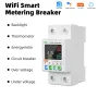 Tuya WiFi Intelligent Circuit Breaker with LCD Display App Control, Four Timing Modes Comprehensive Protection System Durable Flame-Retardant Construction - Home Automation Energy Monitor Smart Device