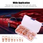 60pcs Wire Lug Copper Ring SC6-25 Copper Connectors Bare Cable Electric Crimp Terminal Connector Kit