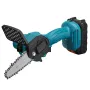 550W 21V 4'' Mini Cordless One-Hand Electric Chain Saw Woodworking Wood Cutter W/ 2pcs Battery