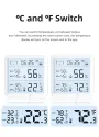 Smart Wireless Temperature Humidity Sensor with Advanced Bluetooth/WiFi Technology Adjustable Modes Low Power Consumption Ideal for Remote Home Monitoring and Smart Home Automation