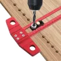 2 in 1 Woodworking Drilling Positioning Scribing Ruler Aluminum T Square Dowelling Jig Metric Inch Scale 6/8/10mm Sleeves TH-300mm TH-500mm