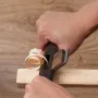 Flat/Round Bottomed Ebony Hand Plane 265mm Round Handle Straight Line Type Wood Planer Woodworking Trimming Push Plane Tools