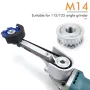 Angle Grinder Conversion Head Sculpting Carving Machine Adapter ABS Alloy Steel Compatible with Model 100 115 125 Grinders Includes M10 M14 Thread Protective Guard and Handle