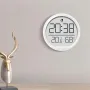 Thin Magnetic Digital LED Wall Clock with Large LCD Display Date Temperature Humidity USB Powered Compact Design for Home Office Wall or Desk Decoration