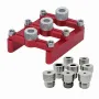 Self Centering Dowelling Jig Woodworking Joinery Hole Drill Guide Wood Dowel Hole Positioner Locator with 3-10mm Drill Sleeves