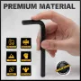 Heat-Treated Steel Allen Wrench Set 31-Piece SAE and Metric Hex Keys Black-Oxide Finish Torque Handle High Leverage Long and Short Keys Easy Organization