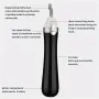 Mini Electric Sander Grinding Pen Reciprocating Polishing Machine with 8 Polishing Heads Adjustable Speed for Model Hobby Kits Black