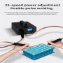 Docreate Digital Display Spot Welder Portable 18650 Nickel Precision Welding Band Full Set High-power Advanced Temperature Control 12V DC Power Supply High Power Balancing Circuit 5V 2100A