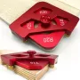 Arc/T Corner Gauge Aluminum Alloy Woodworking Chamfering Template Tool with Quick Change Features Red/Black Perfect for Beveling Rounding Professional or DIY Projects