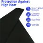 Fireproof Welding Blanket Certified 5mm Thick Carbon Felt Heat Resistant Mat up to 3000°F for Soldering Firepit Grill Welding