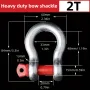 Heavy-Duty D-Ring Swivels 3/8in 1-Ton and 1/2in 2-Ton Rust-Resistant for Chains Wire Ropes Outdoor Construction Camping
