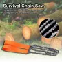 11-Teeth Outdoor Portable Hand Zipper Saw 65cm Wire Survival Tool High Strength Ferromanganese Sharp Blade Camping Hiking Multi Functional Cutting