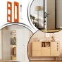 Door Hinge Jig ABS Material Lightweight Anti Slip Design Easy Installation Precision Template Garage Exterior Door Woodworking Repair Tool 9 x 2 Inches Orange