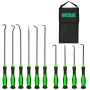 10pcs Chrome Vanadium Steel Seal Hook Driver Puller Set Ergonomic Glue-Coated Handle ASME Standard Premium Canvas Bag