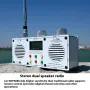 MX712 Stereo Radio Dual Speakers NXP6686 Chip Full Band LW MW SW FM Receiver Remote Control Type-C Charging Rich Sound Quality Portable Radio