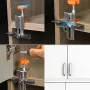 Stainless Steel Cabinet Door Mounting Jig Adjustable Clamp Woodworking Tool Precise Scale Hidden Door Hinge Installation Professional Furniture Hardware