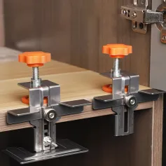Stainless Steel Cabinet Door Mounting Jig Adjustable Clamp Woodworking Tool Precise Scale Hidden Door Hinge Installation Professional Furniture Hardware