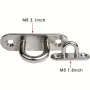 Marine Grade Stainless Steel Oval Eye Plate 304 Anti Corrosion Fastening Kit for Shade Sail Installation Boat Rigging Load Capacity 90 lbs Anchor