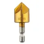 6pcs 6mm-19mm 5 Flute Countersink Drill Bit Set 90° Counter Sink Chamfer Cutter 1/4 Inch Hex Shank