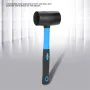 Rubber Mallet Hammer Dual Soft Head Surface Ergonomic Handle Lightweight Elastic Design Black Blue Anti Scratch Installer Tool Heavy Duty Tile Glass