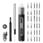 JAKEMY 8196 High Efficiency Patented Design Electric Screwdriver with 360° Shadowless Lighting 1500mah PD Charge Battery 4 Adjustable Gears 30 Screwdriver Bits Perfect for Home Appliances and Electronic Repairs