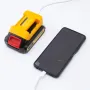 18V Battery Power Adapter with USB Type-C Compatible with Makita DEWALT Chargers for Mobile Devices and Travel Use
