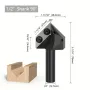 LAVIE 1/2 Inch 12.7mm Shank 90 Degree 120 Degree V-Shaped Tungsten Carbide Insert Router Bit Milling Cutter Engraving Router Bit