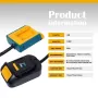 1.5m EU Plug Battery Extension Cord Tool Suitable for Makita for DeWalt 18V Lithium Batteries