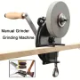 Knife Sharpener Hand-cranking Grinding Machine Sharpener Tool For Kitchen Knife Garden Tool Sharpener 6 Inches DIY Polishing Machine Tool Grinder