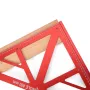 16 Inch 400mm Woodworking Triangle Measuring Ruler Aluminum Alloy Red High Precision 90/45 Degree Angle Clear Metric Scale for Measuring Drawing