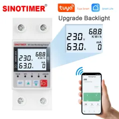 SINOTIMER SVP688 WiFi Enerji Ölçer Uzaktan Kumanda Voltaj/Akım/Kaçak Koruması Gerçek Zamanlı İzleme Ayarlanabilir Parametreler Üç Zamanlama Modu Verimli Enerji Yönetimi Sağlar