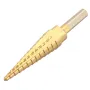 Drillpro 6PCS Premium Titanium-Coated HSS 4241 Step Drill Bit Set by Pro-Drills Variety Pack (1/8\ to 1-3/8\) High-Speed Steel Center Punched Design Ideal for Woodworking and Home Improvement