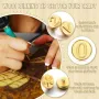 DIY Wood Burning Set and 26 Letters Copper Mold Carving Pyrography Pen Tips Stencil Soldering Iron Wood Burning Tool