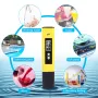 Digital LCD 0 ~ 14.0 PH PH MÈT Mèt Ters Otomatik Kalibrasyon PH mèt pou dlo Idwolik monitè Aquarium Ters kit